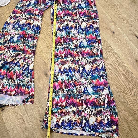 Anthropologie Judith March Rainbow Halter Maxi Wide Leg Jumpsuit Large - Picture 11 of 11